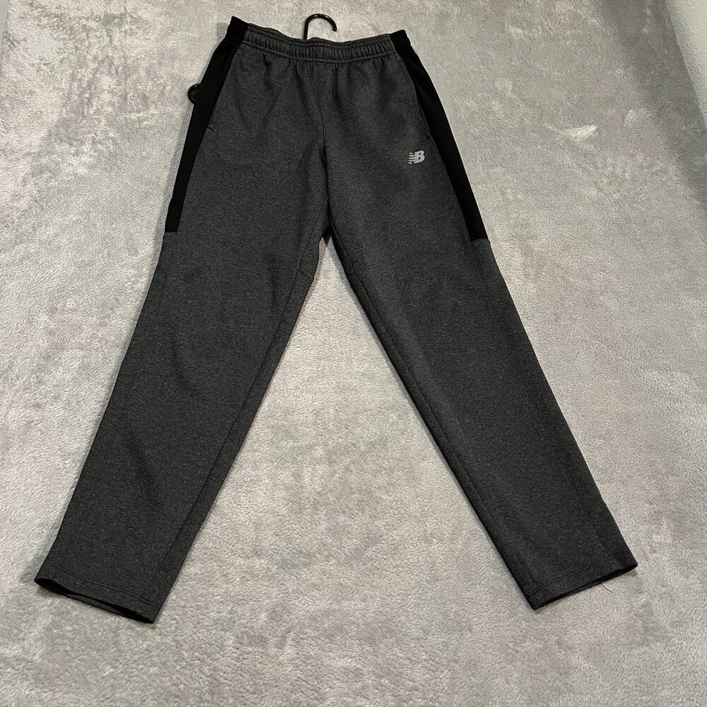 New Balance Pants Mens Small Gray Black Nb Dry Athletic Joggers Performance